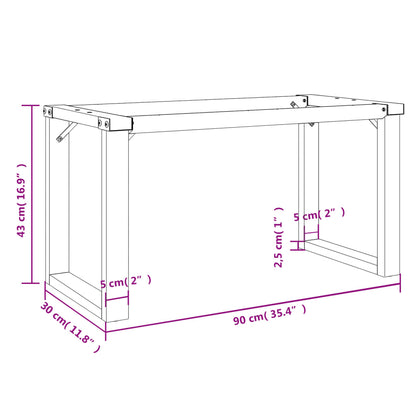 Pernas para mesa de centro estrutura em O aço
