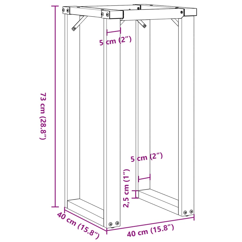 Pernas para mesa de jantar estrutura em O aço