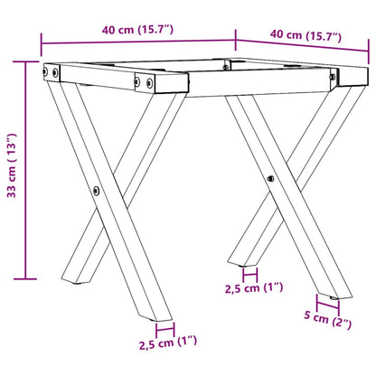 Pernas para mesa de centro estrutura em X aço