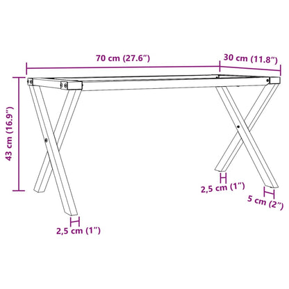 Pernas para mesa de centro estrutura em X aço