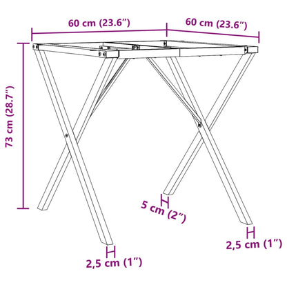 Pernas para mesa de jantar estrutura em X aço