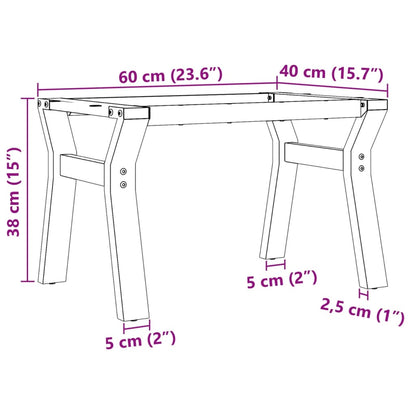 Pernas para mesa de centro estrutura em Y aço
