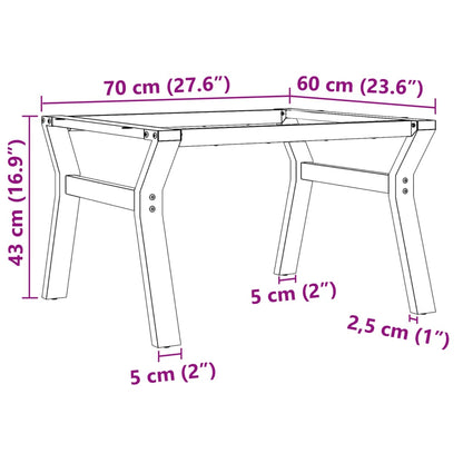Pernas para mesa de centro estrutura em Y aço