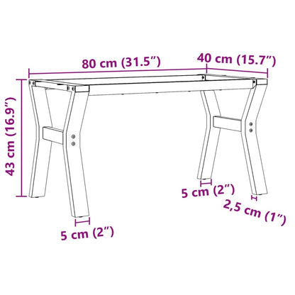 Pernas para mesa de centro estrutura em Y aço