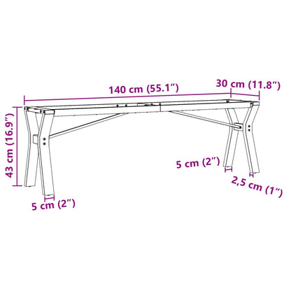 Pernas para mesa de centro estrutura em Y aço