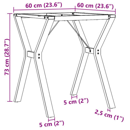 Pernas para mesa de jantar estrutura em Y aço