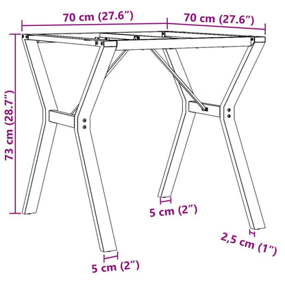 Pernas para mesa de jantar estrutura em Y aço