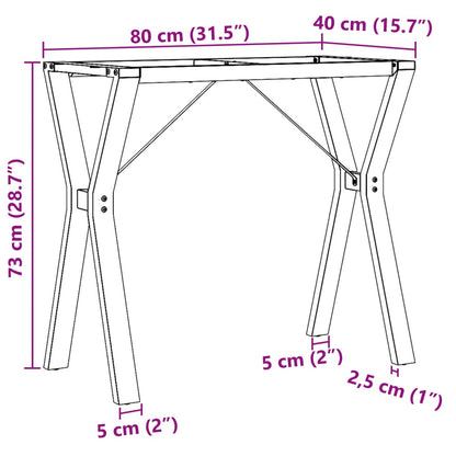 Pernas para mesa de jantar estrutura em Y aço