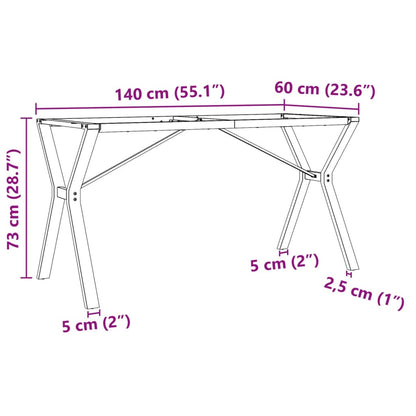 Pernas para mesa de jantar estrutura em Y aço