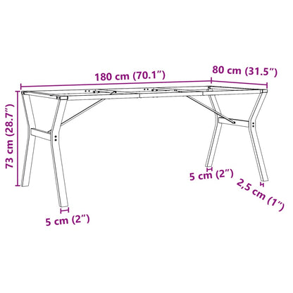 Pernas para mesa de jantar estrutura em Y aço