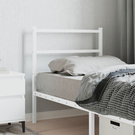 Cabeceira de cama 80 cm metal branco
