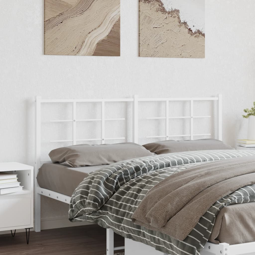 Cabeceira de cama 160 cm metal branco