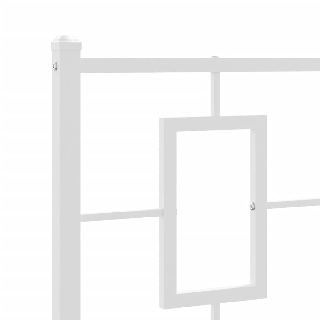 Cabeceira de cama 75 cm metal branco