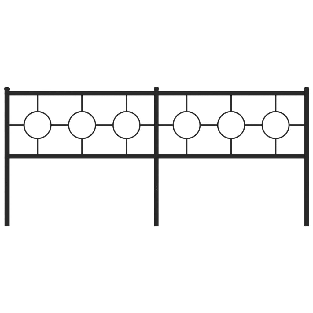 Cabeceira de cama 200 cm metal preto