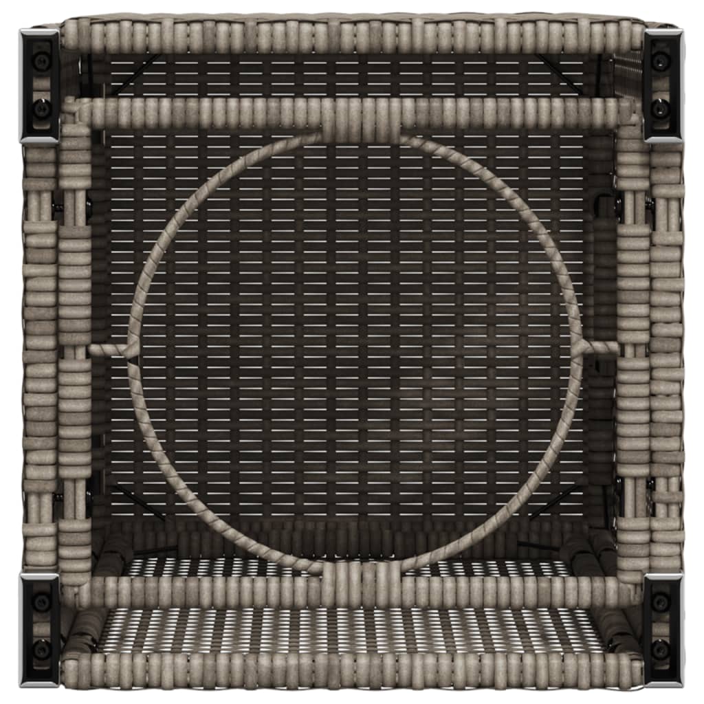 Cobertura para botija de gás 40x40x60 cm vime PE cinzento