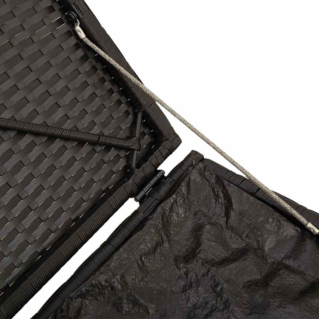 Caixa de Almofadas Preto 50 x 50 x 50 cm vime PE