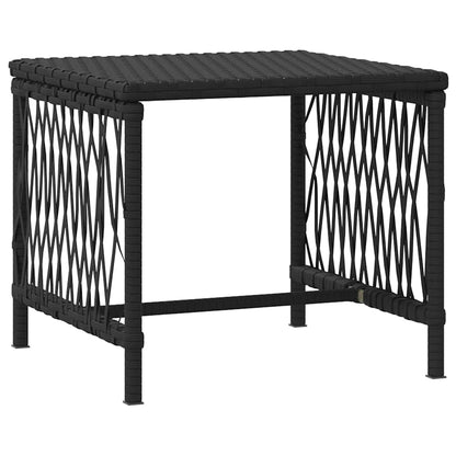 Espreguiçadeira com almofada 2 pcs Preto 35 x 35 x 32cm vime PE