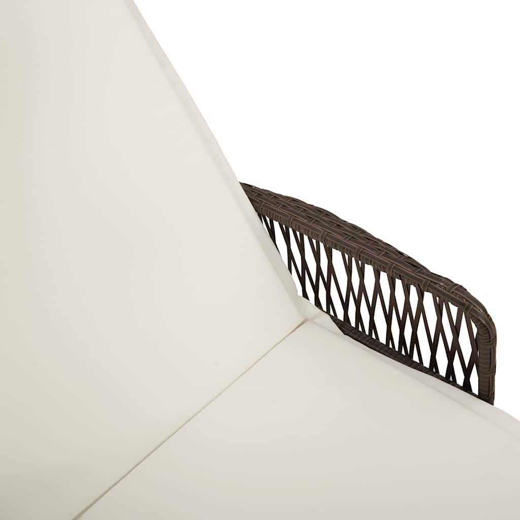 Espreguiçadeira 2-pessoa 2 pcs Castanho 35 x 35 x 32cm vime PE
