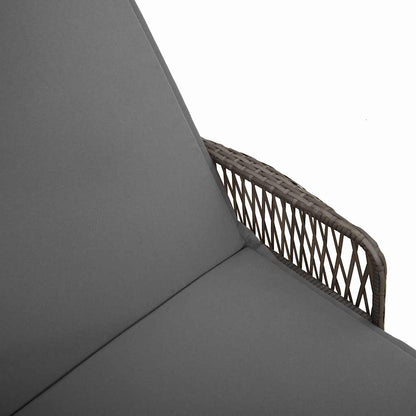 Espreguiçadeira 2-pessoa 2 pcs Cinzeto 35 x 35 x 32cm vime PE