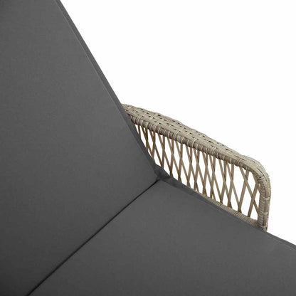 Espreguiçadeira 2 pcs Cinzento-claro 35 x 35 x 32cm vime PE