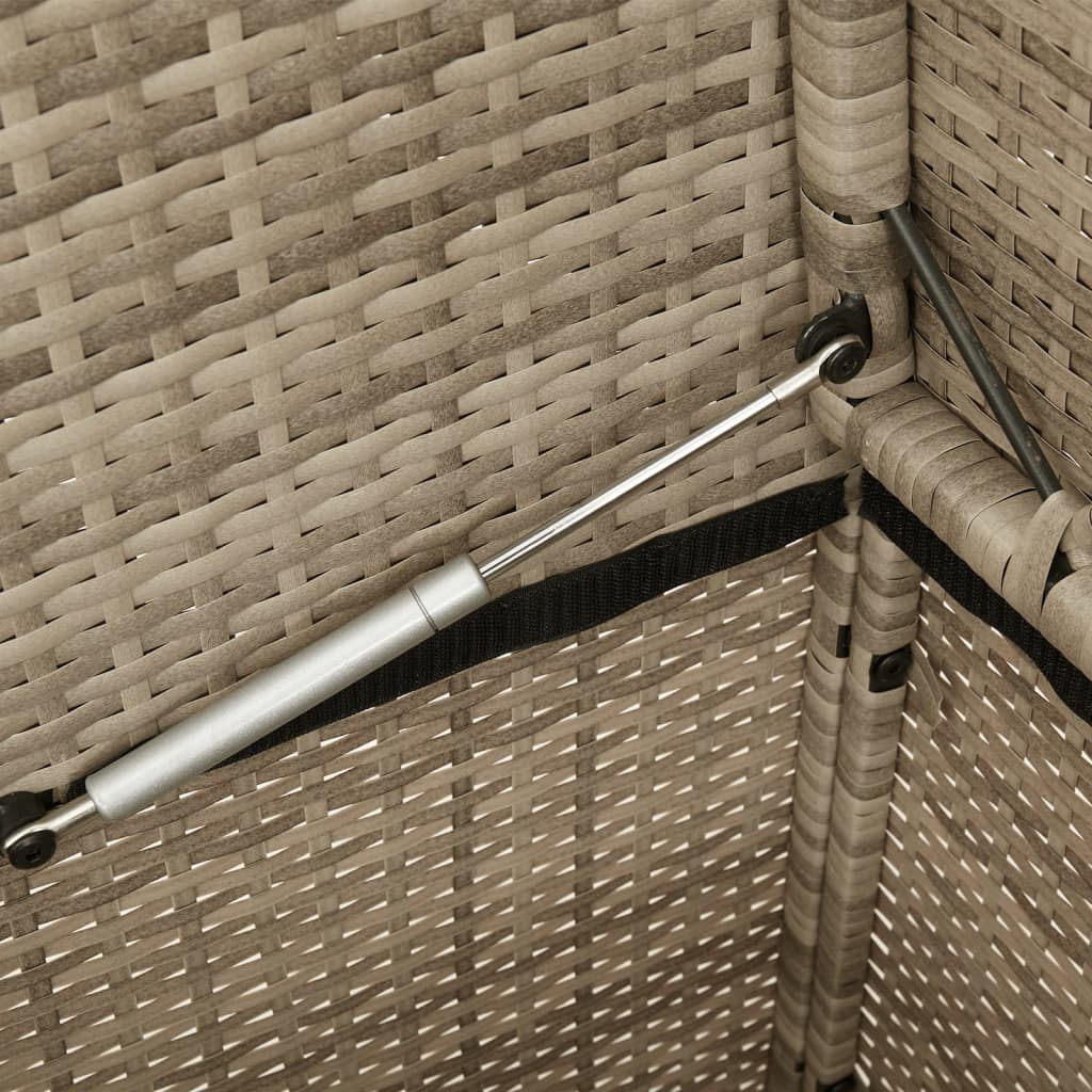 Banco de jardim com almofadões vime PE bege