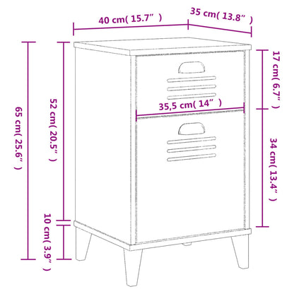 Mesa de cabeceira VIKEN derivados de madeira branco