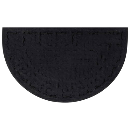 Tapete de porta semicircular 45x75 cm borracha e fibra de coco