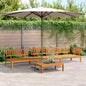 4 pcs conjunto de móveis de paletes p/ jardim acácia maciça
