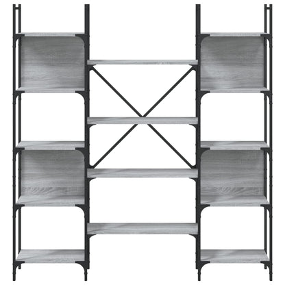 Estante 155,5x24x166,5 cm derivados de madeira cinzento sonoma