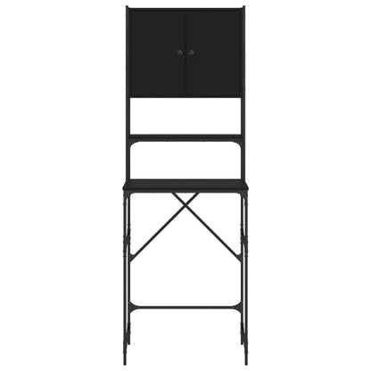 Armário máquina de lavar roupa 68x48,5x194 cm preto