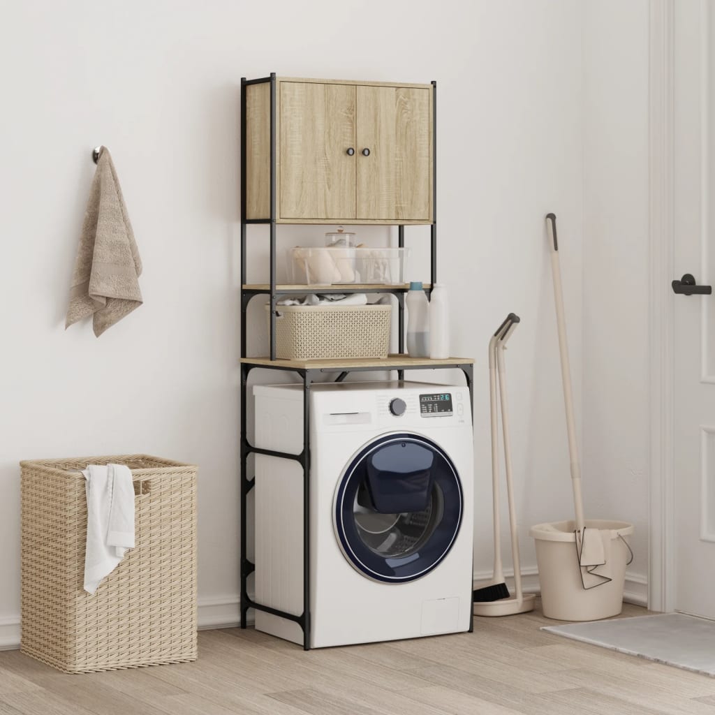 Armário máquina lavar roupa 68x48,5x194 cm carvalho sonoma