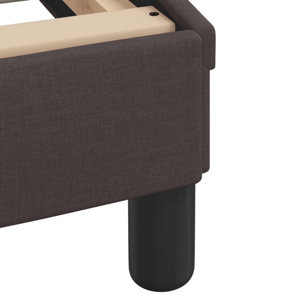 Estrutura de cama sem colchão Hvar 180x200 cm tecido castanho-escuro