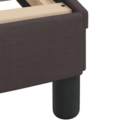 Estrutura de cama sem colchão Hvar 180x200 cm tecido castanho-escuro
