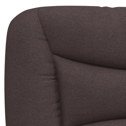 Estrutura de cama sem colchão Hvar 180x200 cm tecido castanho-escuro