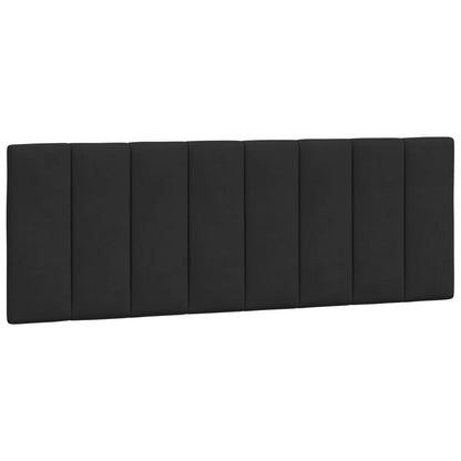 Estrutura de cama sem colchão Hanko 140x190 cm veludo preto