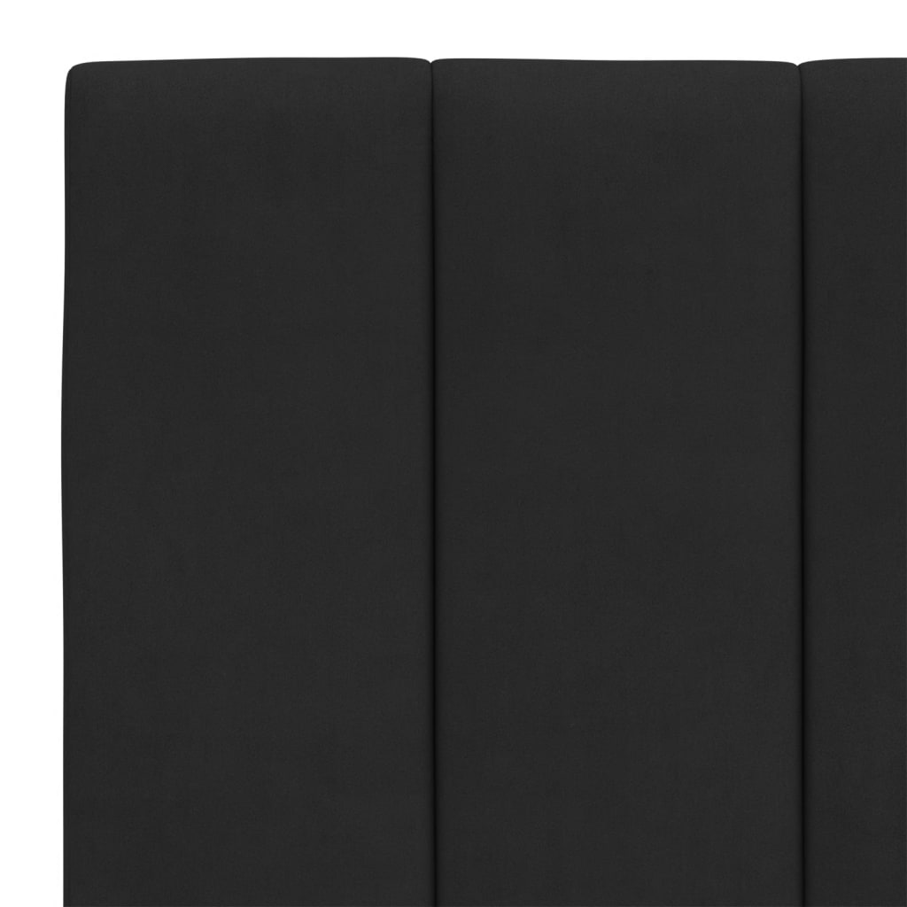 Estrutura de cama sem colchão Hanko 140x190 cm veludo preto