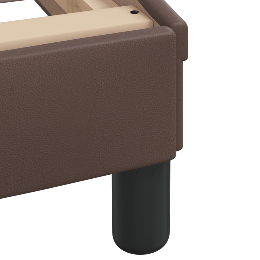 Cama com colchão Dover 80x200 cm couro artificial castanho