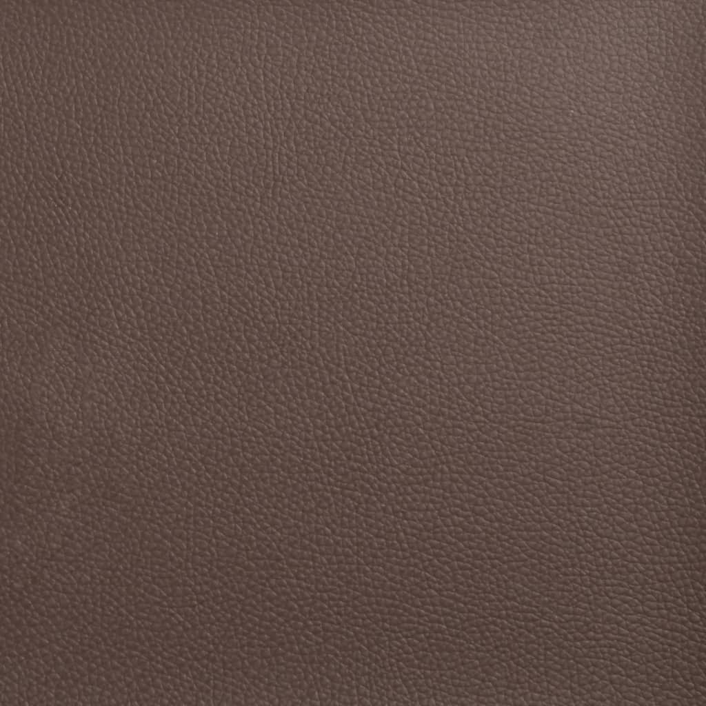 Cama com colchão Dover 80x200 cm couro artificial castanho