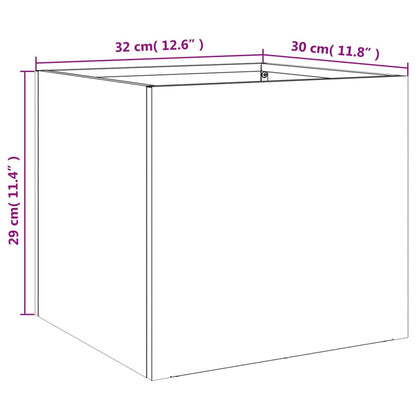 Vasos/floreiras 2 pcs 32x30x29 cm aço antracite