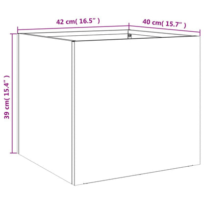 Vaso/floreira 42x40x39 cm aço preto