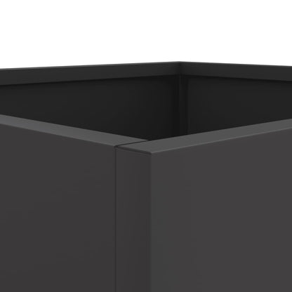 Vasos/floreiras 2 pcs 42x40x39 cm aço preto