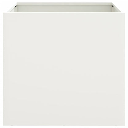 Vaso/floreira 42x40x39 cm aço branco