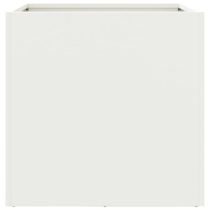 Vaso/floreira 42x40x39 cm aço branco
