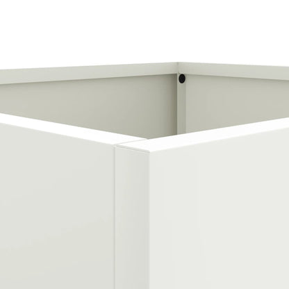 Vaso/floreira 42x40x39 cm aço branco