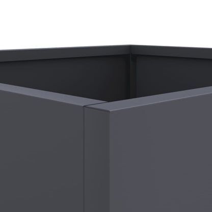 Vasos/floreiras 2 pcs 42x40x39 cm aço antracite