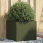 Vaso/floreira 42x40x39 cm aço verde azeitona