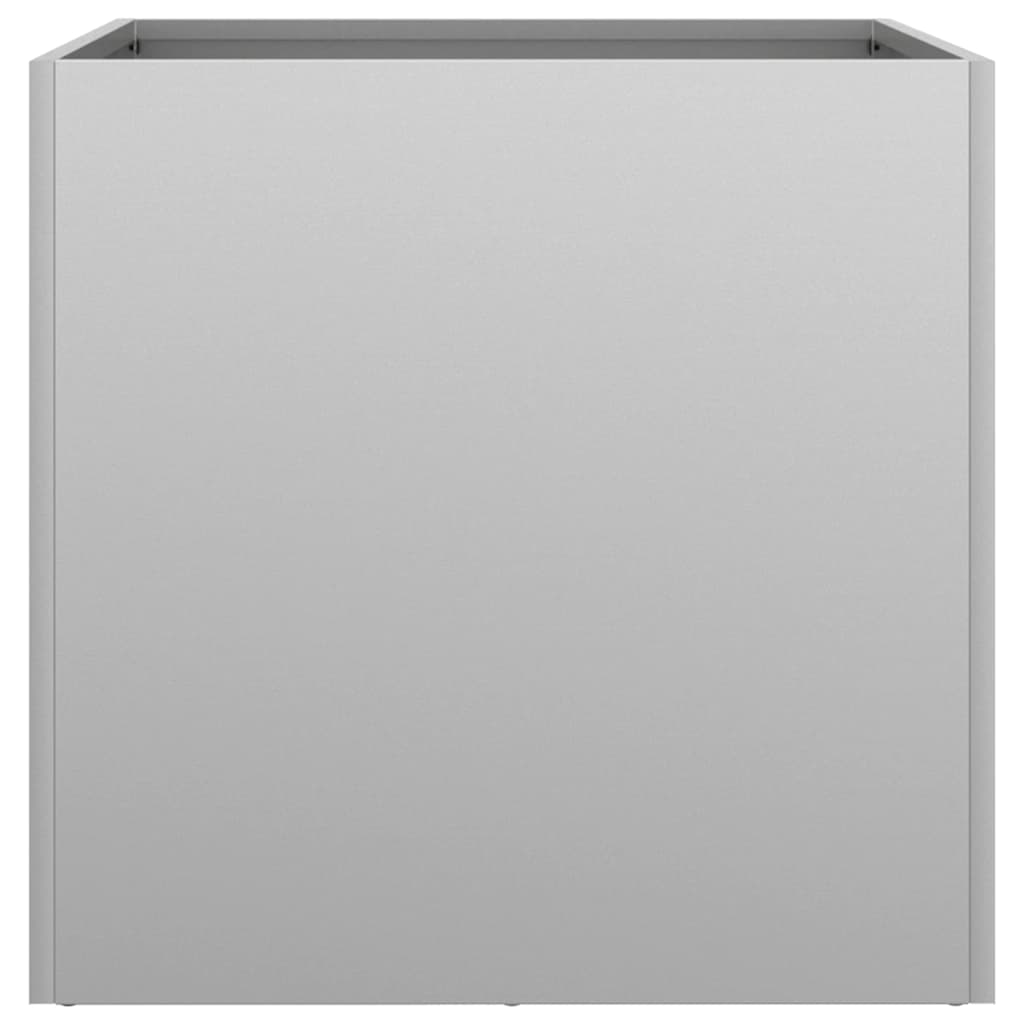 Vaso/floreira 42x40x39 cm aço galvanizado prateado