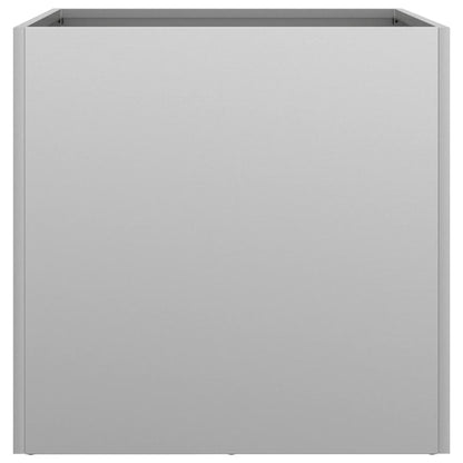 Vaso/floreira 42x40x39 cm aço galvanizado prateado