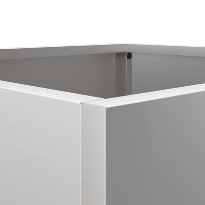 Vaso/floreira 42x40x39 cm aço galvanizado prateado