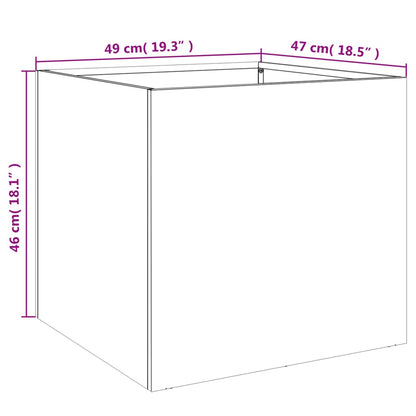 Vaso/floreira 49x47x46 cm aço preto